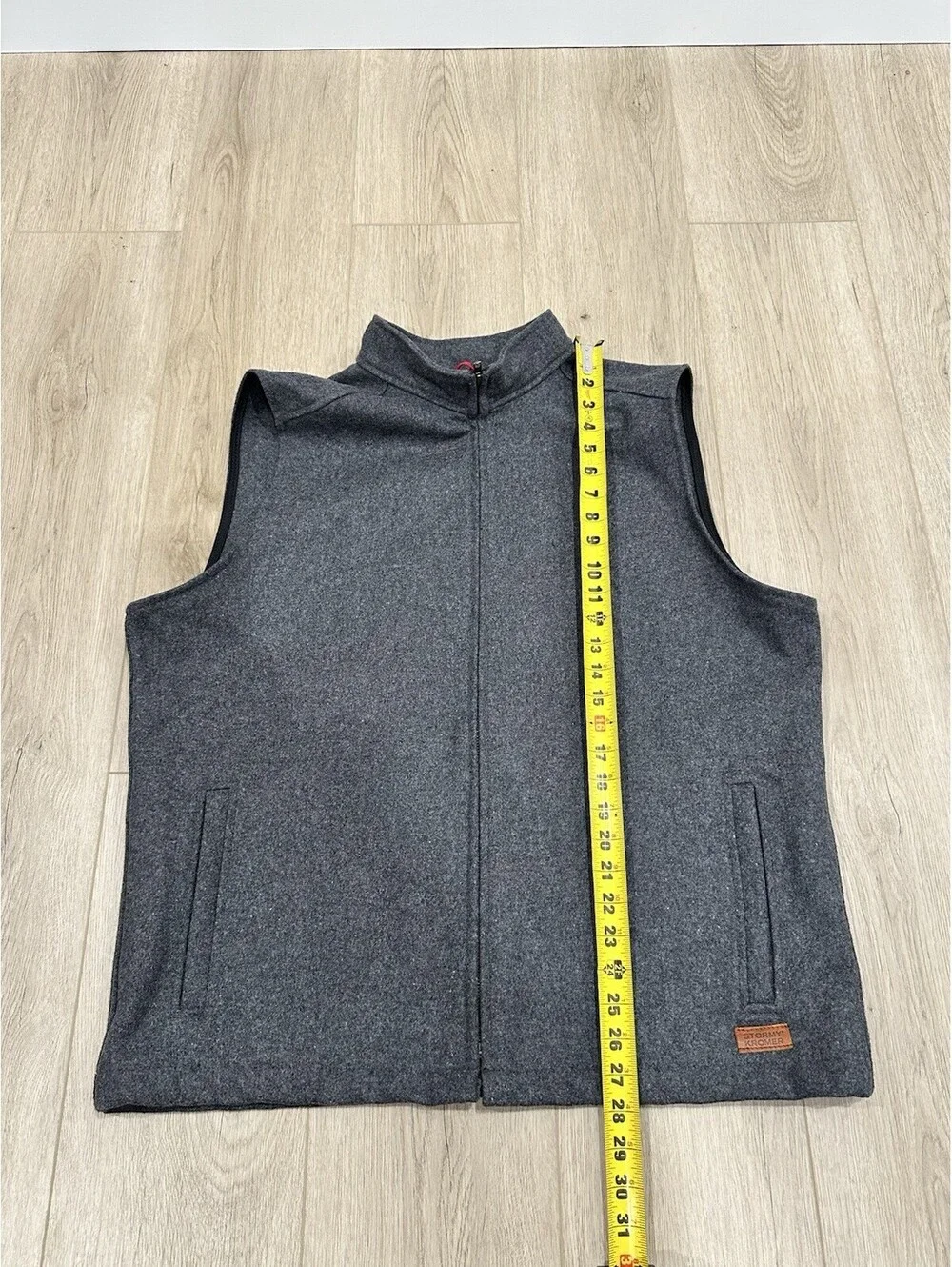 Stormy Kromer Vest Mens XL Wool Blend Full Zip Gray Outdoor